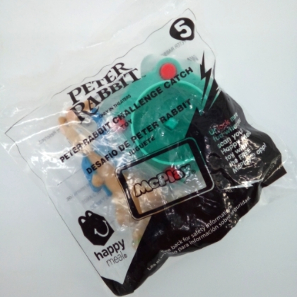 NIP McDonald's  Peter Rabbit Challenge Catch Happy Neal Toy New in Package